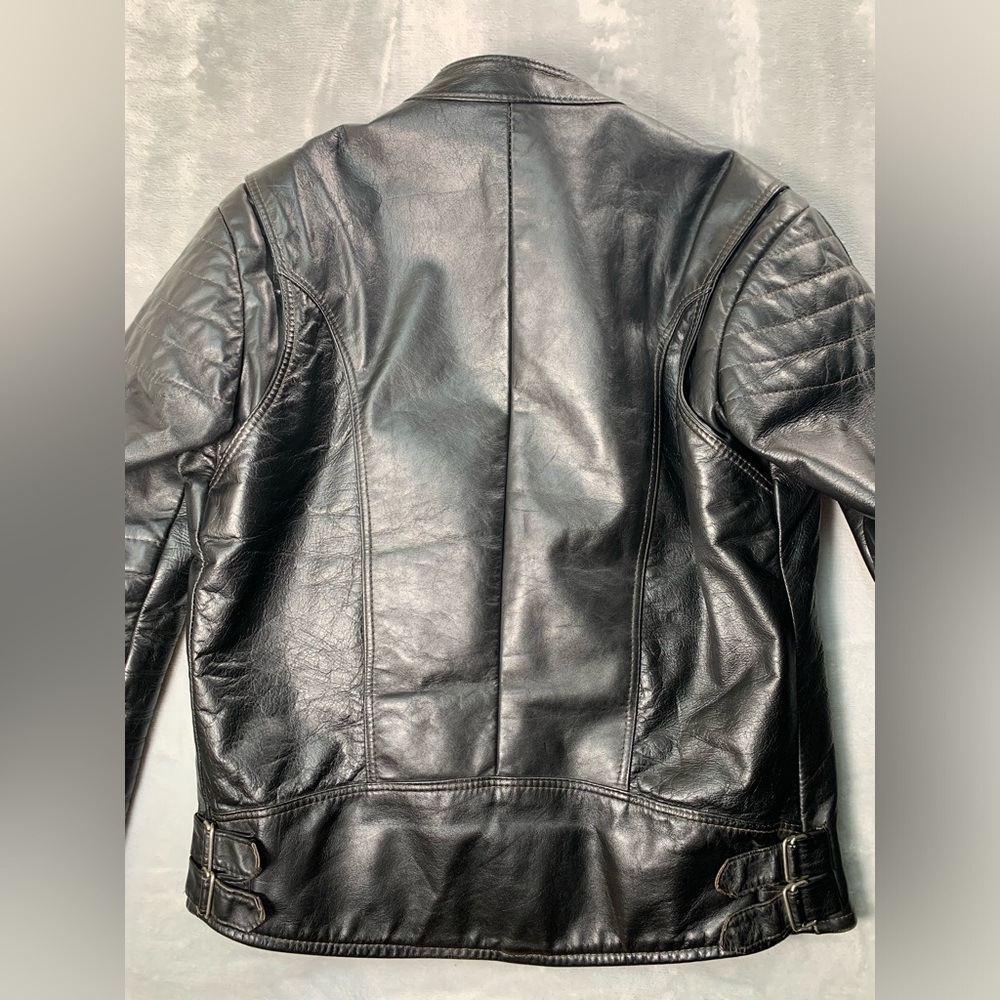 Vintage Bristol Cafe Racer Motorcycle Leather
Black punk - Picture 7 of 14